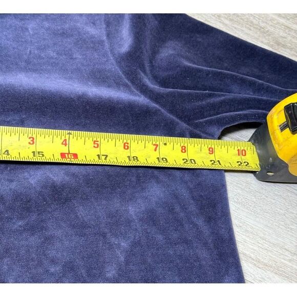 White Stag Womens Sweater cardigan large blue button stretch. Beautiful velvet - Picture 7 of 8